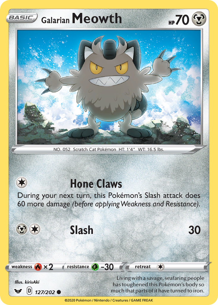 Galarian Meowth (127/202) [Sword & Shield: Base Set] | Jomio and Rueliete's Cards and Comics