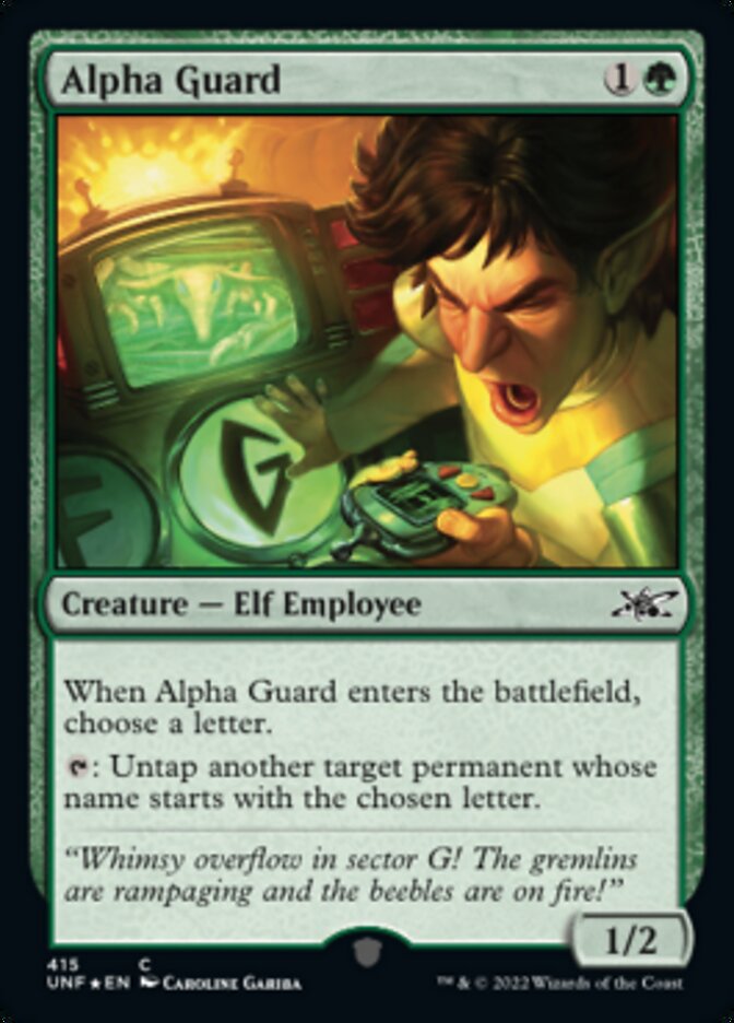 Alpha Guard (Galaxy Foil) [Unfinity] | Jomio and Rueliete's Cards and Comics