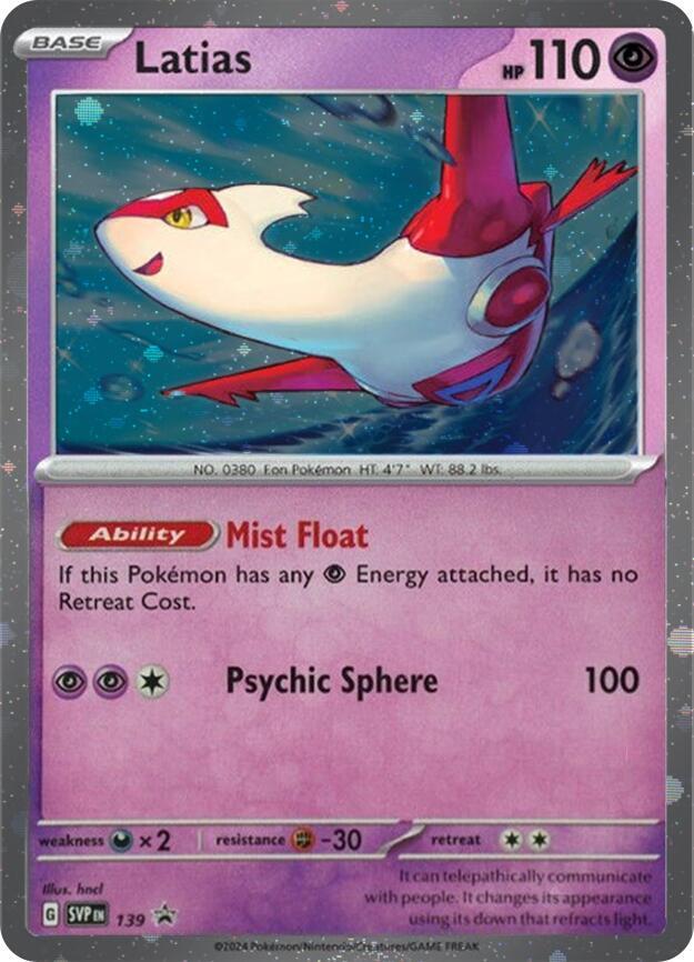 Latias (SVP139) (Cosmo Holo) [Scarlet & Violet: Black Star Promos] | Jomio and Rueliete's Cards and Comics