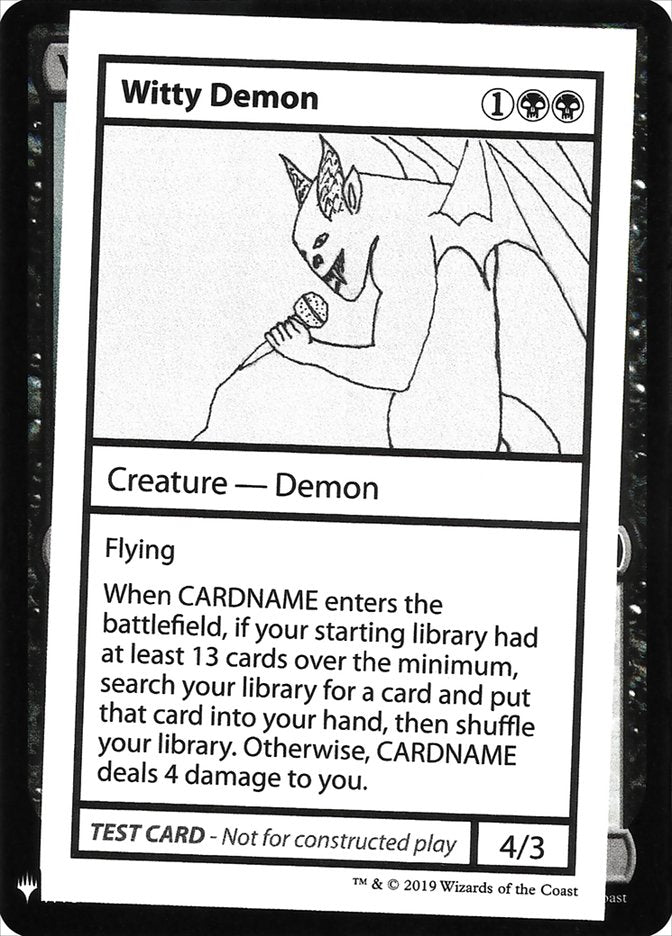 Witty Demon [Mystery Booster Playtest Cards] | Jomio and Rueliete's Cards and Comics