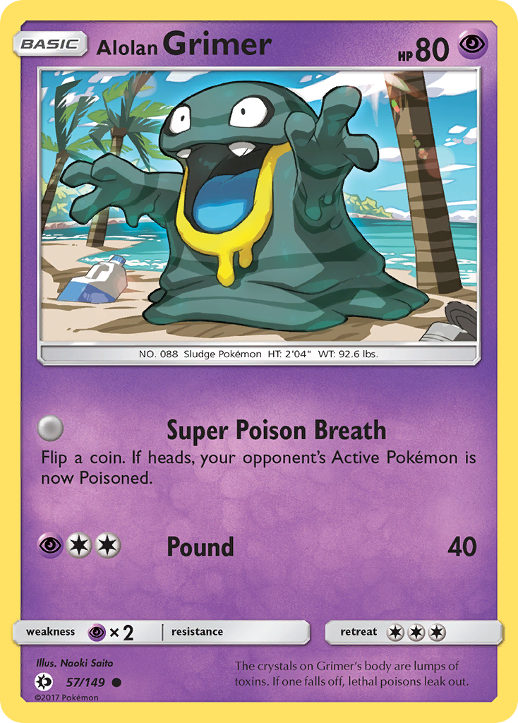 Alolan Grimer (57/149) [Sun & Moon: Base Set] | Jomio and Rueliete's Cards and Comics