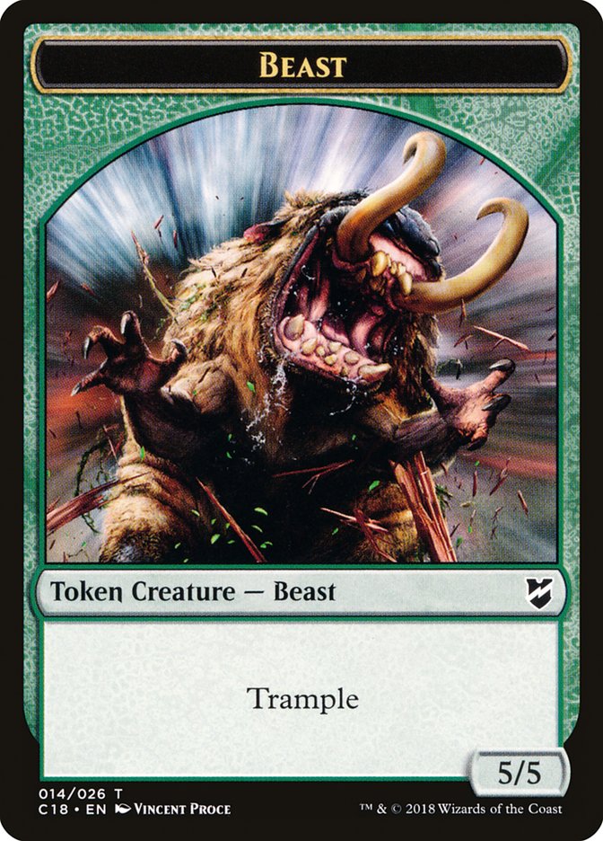 Beast Token (014/026) [Commander 2018 Tokens] | Jomio and Rueliete's Cards and Comics