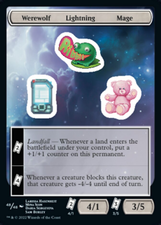 Werewolf Lightning Mage [Unfinity Stickers] | Jomio and Rueliete's Cards and Comics