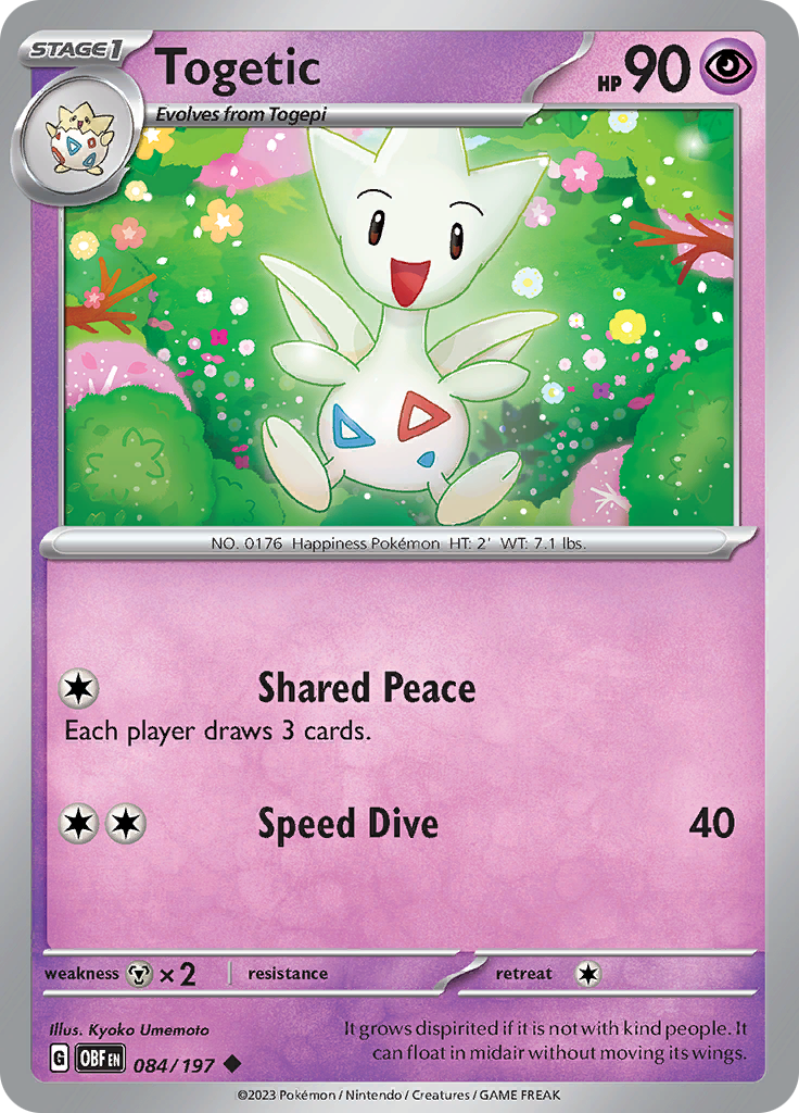 Togetic (084/197) [Scarlet & Violet: Obsidian Flames] | Jomio and Rueliete's Cards and Comics