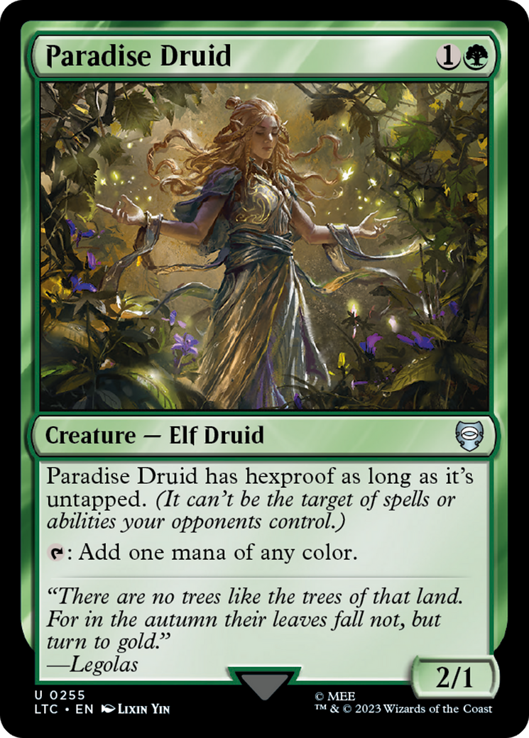 Paradise Druid [The Lord of the Rings: Tales of Middle-Earth Commander] | Jomio and Rueliete's Cards and Comics