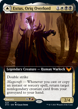 Extus, Oriq Overlord // Awaken the Blood Avatar (Extended Art) [Strixhaven: School of Mages] | Jomio and Rueliete's Cards and Comics