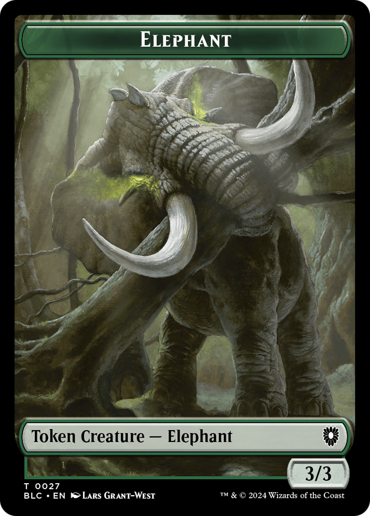 Elephant // Squid Double-Sided Token [Bloomburrow Commander Tokens] | Jomio and Rueliete's Cards and Comics