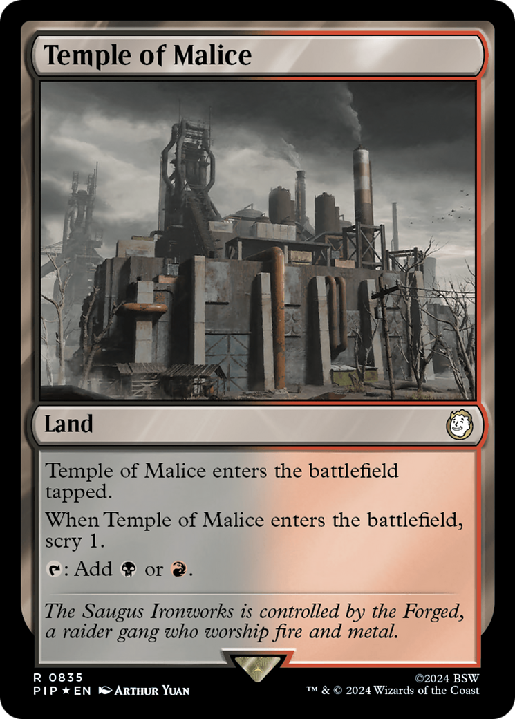 Temple of Malice (Surge Foil) [Fallout] | Jomio and Rueliete's Cards and Comics