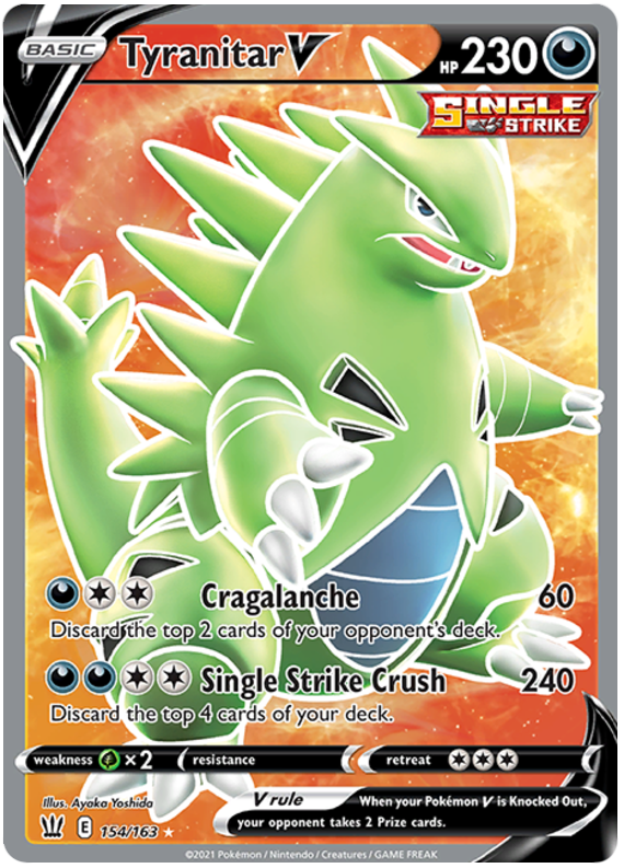 Tyranitar V (154/163) [Sword & Shield: Battle Styles] | Jomio and Rueliete's Cards and Comics