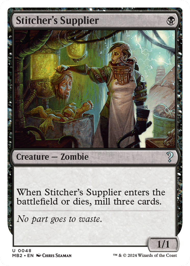 Stitcher's Supplier (White Border) [Mystery Booster 2] | Jomio and Rueliete's Cards and Comics