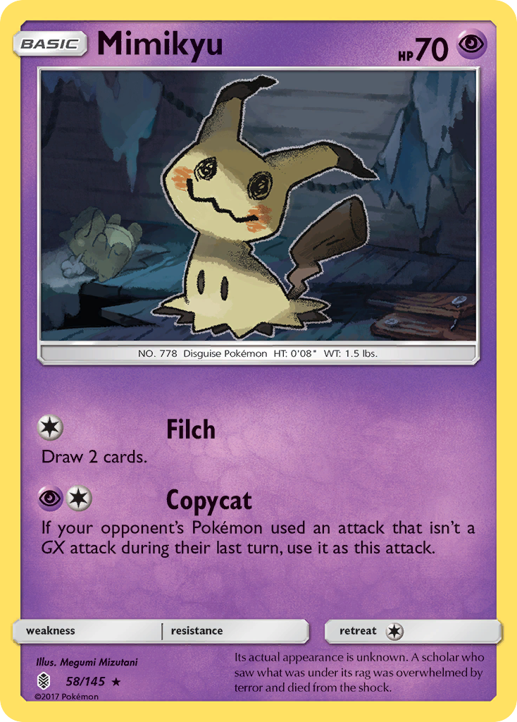 Mimikyu (58/145) [Sun & Moon: Guardians Rising] | Jomio and Rueliete's Cards and Comics