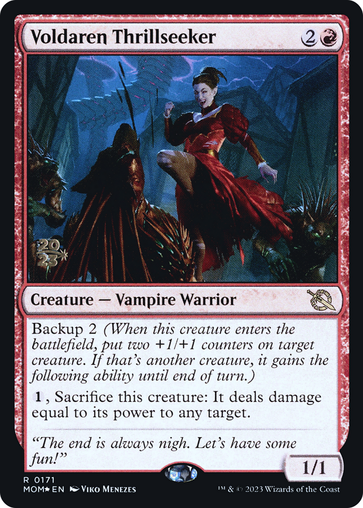 Voldaren Thrillseeker [March of the Machine Prerelease Promos] | Jomio and Rueliete's Cards and Comics