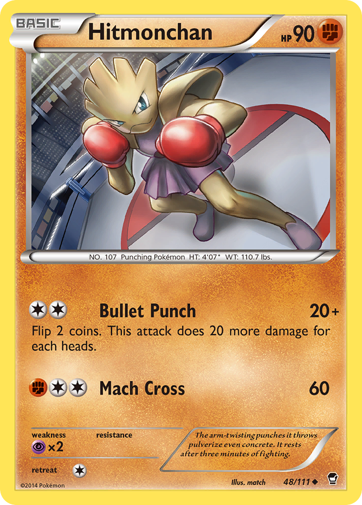 Hitmonchan (48/111) [XY: Furious Fists] | Jomio and Rueliete's Cards and Comics