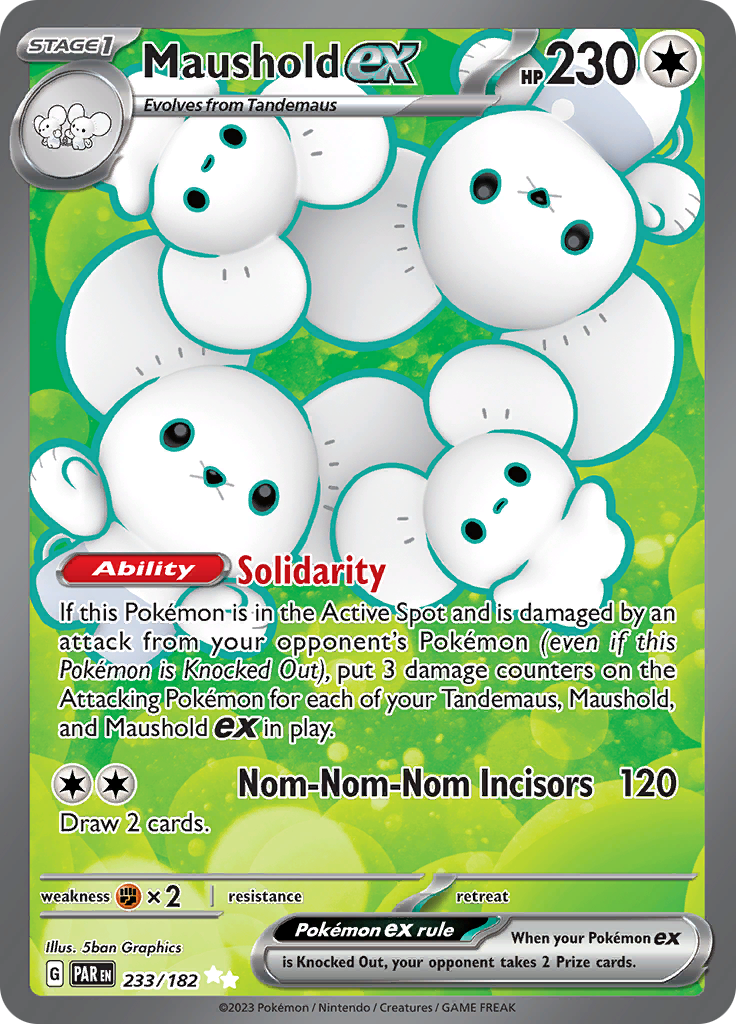 Maushold ex (233/182) [Scarlet & Violet: Paradox Rift] | Jomio and Rueliete's Cards and Comics