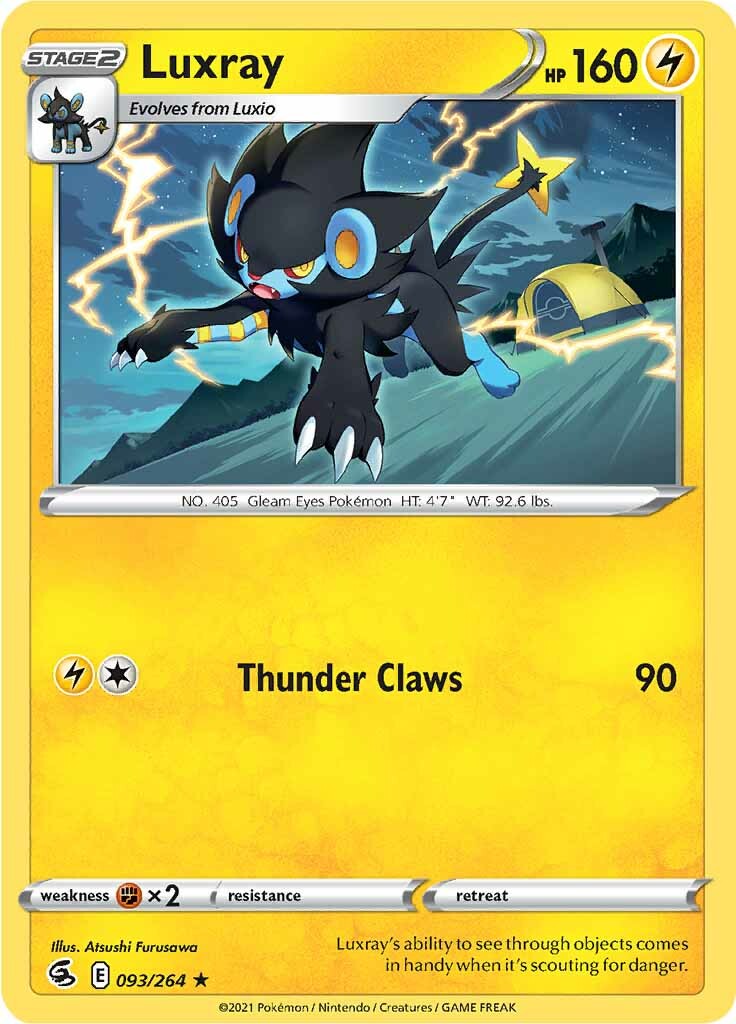 Luxray (093/264) [Sword & Shield: Fusion Strike] | Jomio and Rueliete's Cards and Comics