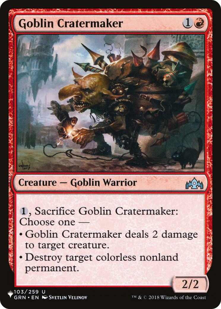Goblin Cratermaker [The List] | Jomio and Rueliete's Cards and Comics