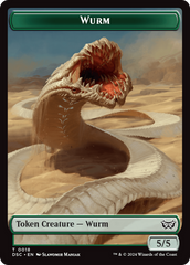 Wurm (0018) // Fractal Double-Sided Token [Duskmourn: House of Horror Commander Tokens] | Jomio and Rueliete's Cards and Comics