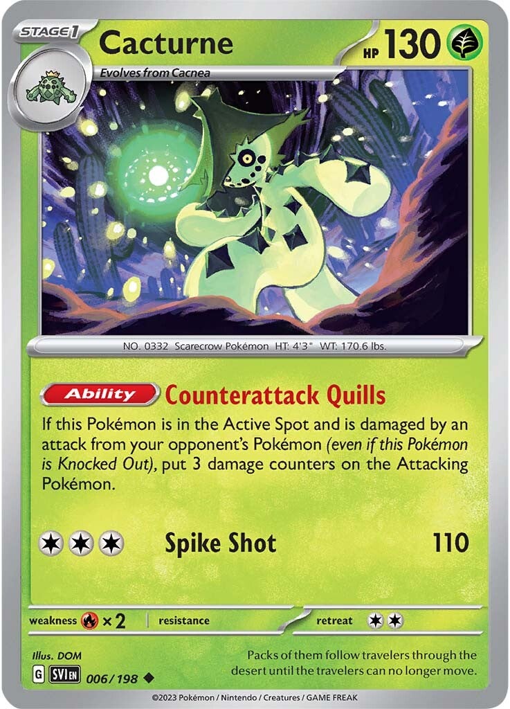 Cacturne (006/198) [Scarlet & Violet: Base Set] | Jomio and Rueliete's Cards and Comics