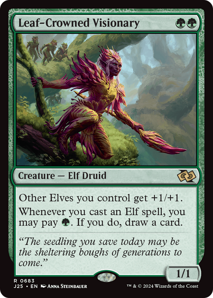 Leaf-Crowned Visionary [Foundations Jumpstart] | Jomio and Rueliete's Cards and Comics