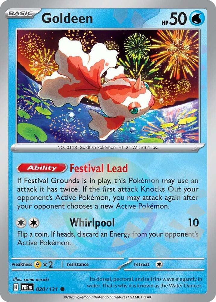 Goldeen (020/131) (Poke Ball Pattern) [Scarlet & Violet: Prismatic Evolutions] | Jomio and Rueliete's Cards and Comics