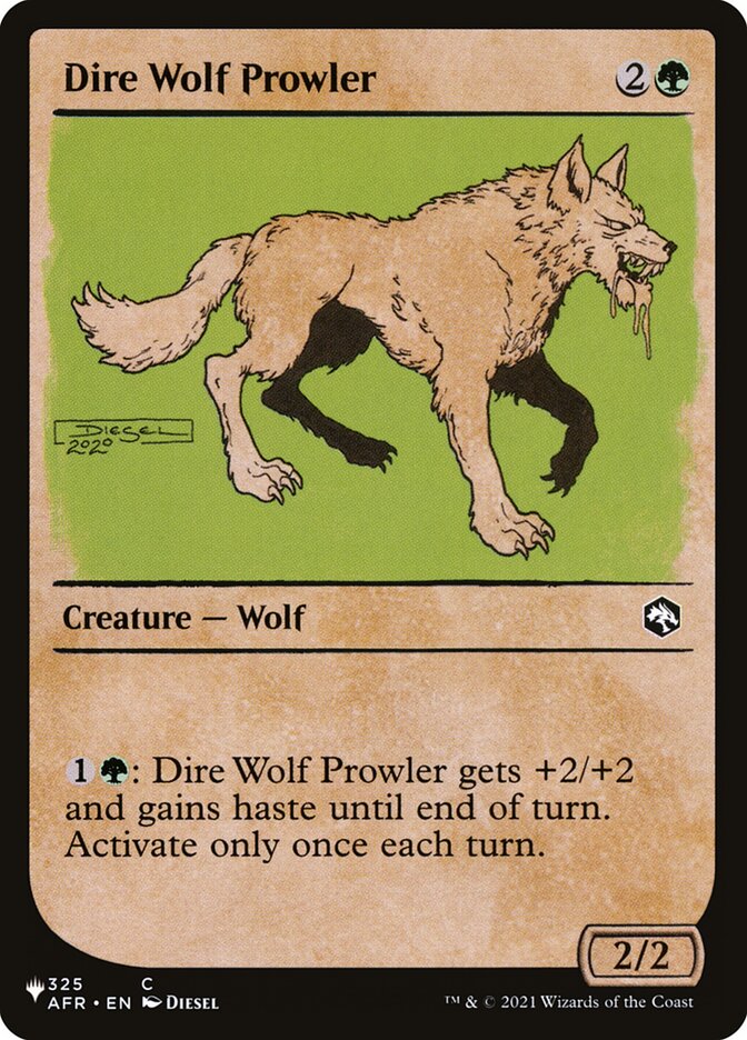 Dire Wolf Prowler (Showcase) [The List] | Jomio and Rueliete's Cards and Comics