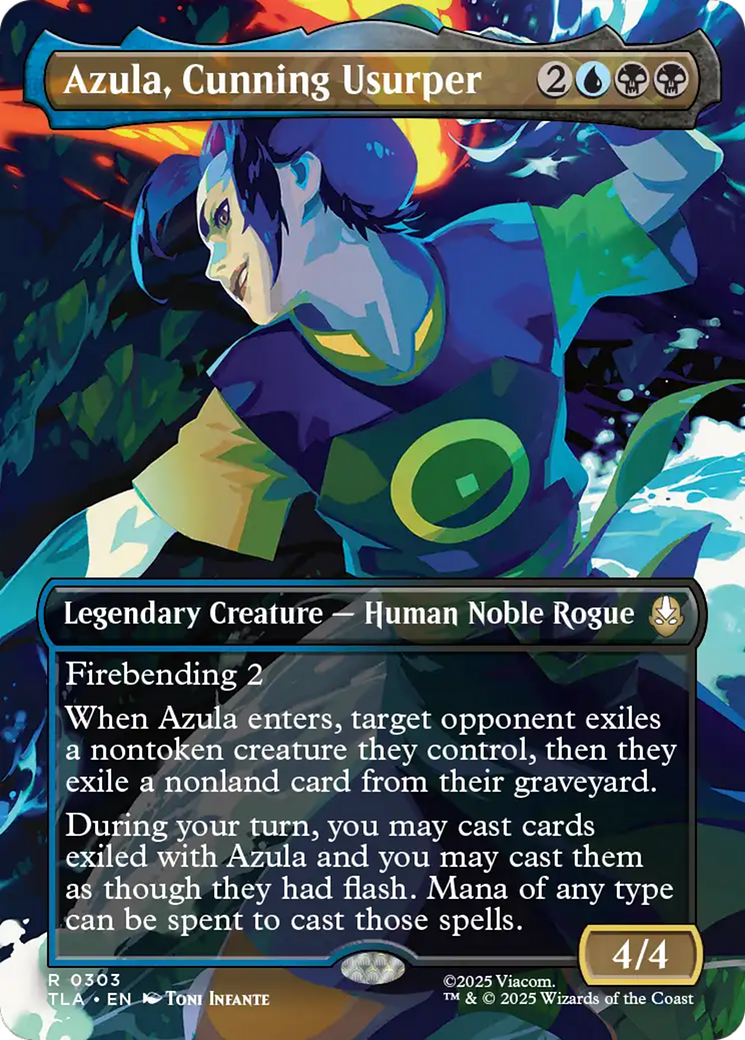 Azula, Cunning Usurper (Borderless) [Avatar: The Last Airbender] | Jomio and Rueliete's Cards and Comics