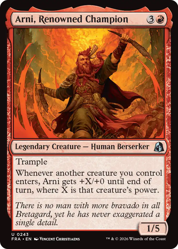 Arni, Renowned Champion [Reality Fracture] | Jomio and Rueliete's Cards and Comics
