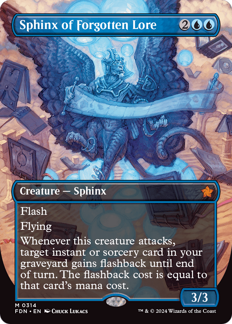 Sphinx of Forgotten Lore (Borderless) [Foundations] | Jomio and Rueliete's Cards and Comics