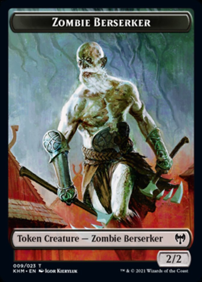 Zombie Berserker Token [Kaldheim Tokens] | Jomio and Rueliete's Cards and Comics