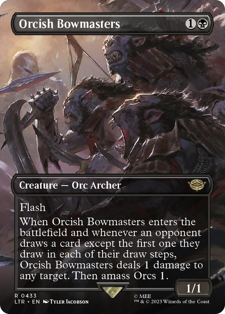 Orcish Bowmasters (Borderless Alternate Art) [The Lord of the Rings: Tales of Middle-Earth] | Jomio and Rueliete's Cards and Comics