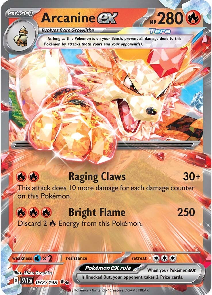Arcanine ex (032/198) [Scarlet & Violet: Base Set] | Jomio and Rueliete's Cards and Comics