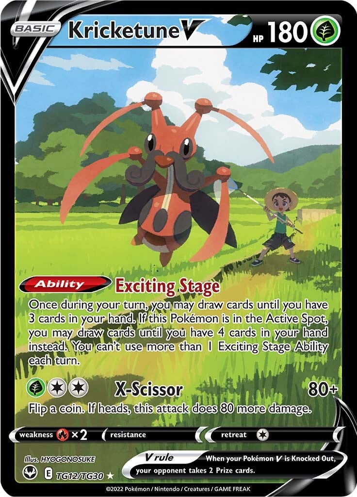 Kricketune V (TG12/TG30) [Sword & Shield: Silver Tempest] | Jomio and Rueliete's Cards and Comics