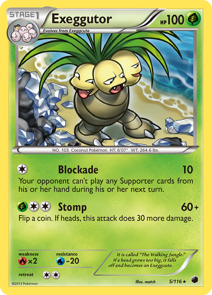Exeggutor (5/116) [Black & White: Plasma Freeze] | Jomio and Rueliete's Cards and Comics