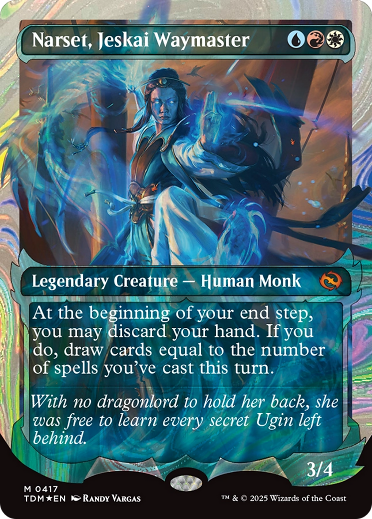 Narset, Jeskai Waymaster (Showcase) (Halo Foil) [Tarkir: Dragonstorm] | Jomio and Rueliete's Cards and Comics