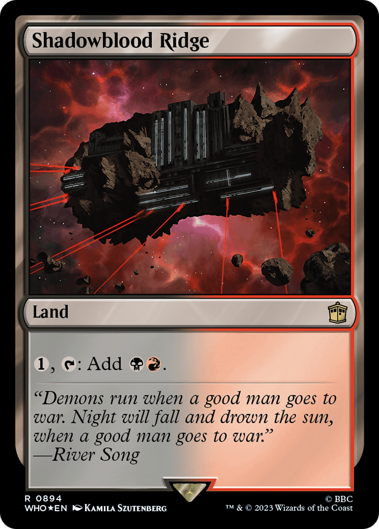 Shadowblood Ridge (Surge Foil) [Doctor Who] | Jomio and Rueliete's Cards and Comics