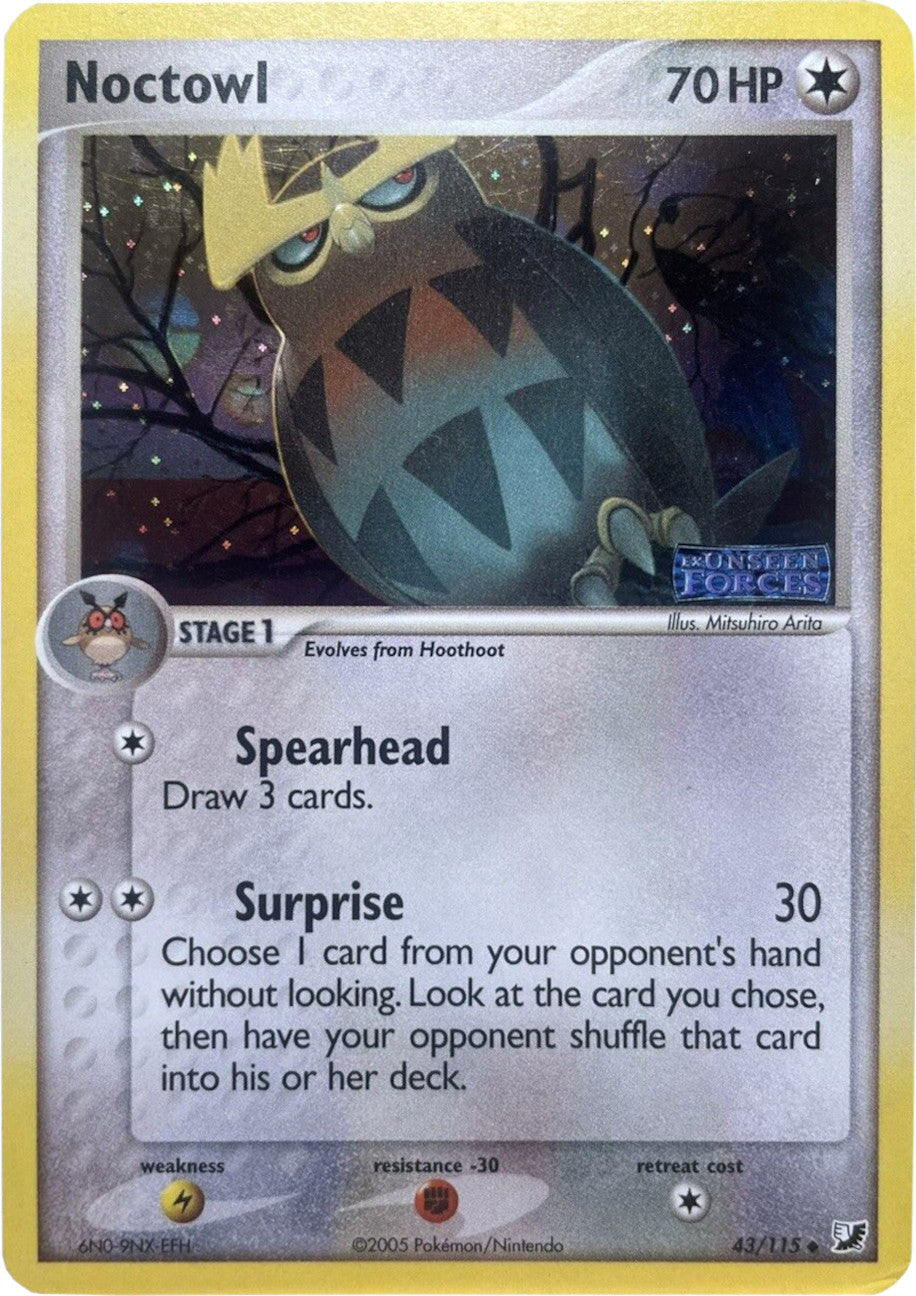 Noctowl (43/115) (Stamped) [EX: Unseen Forces] | Jomio and Rueliete's Cards and Comics