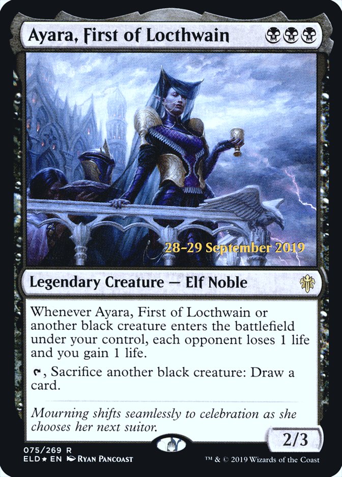 Ayara, First of Locthwain [Throne of Eldraine Prerelease Promos] | Jomio and Rueliete's Cards and Comics
