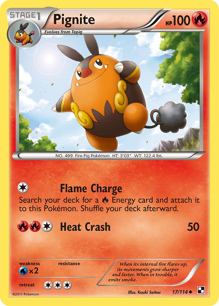 Pignite (17/114) [Black & White: Base Set] | Jomio and Rueliete's Cards and Comics