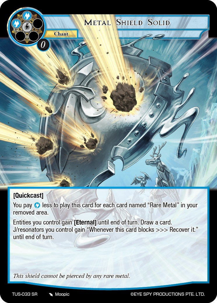Metal Shield Solid (TUS-033 SR) [The Underworld of Secrets] | Jomio and Rueliete's Cards and Comics