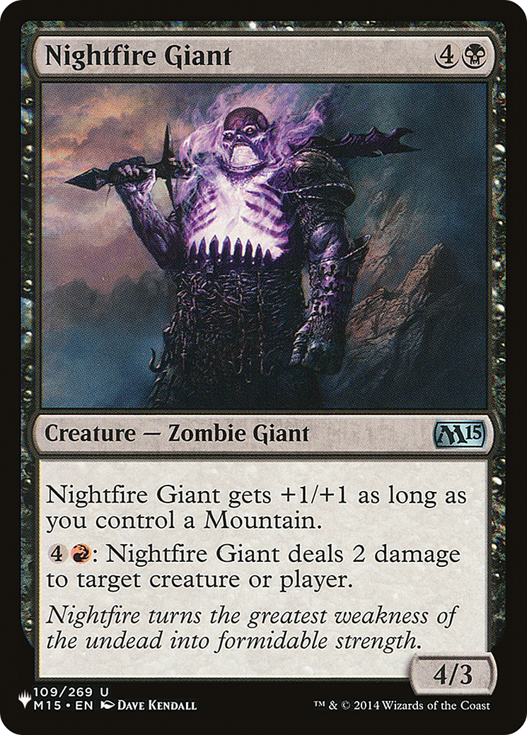 Nightfire Giant [The List] | Jomio and Rueliete's Cards and Comics