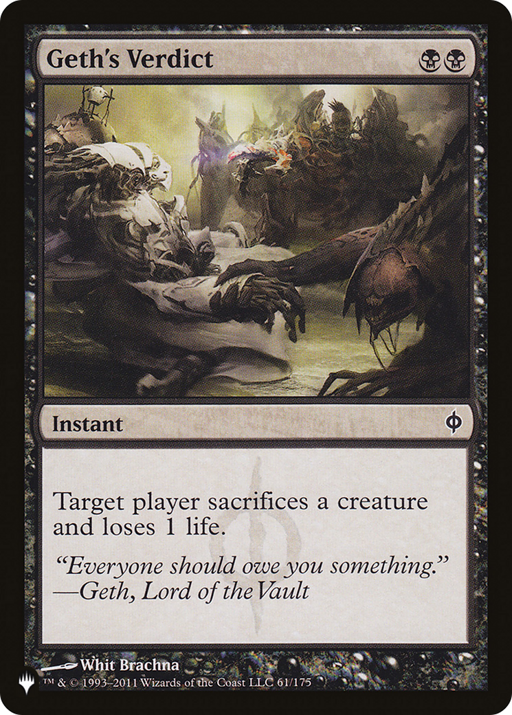 Geth's Verdict [The List] | Jomio and Rueliete's Cards and Comics