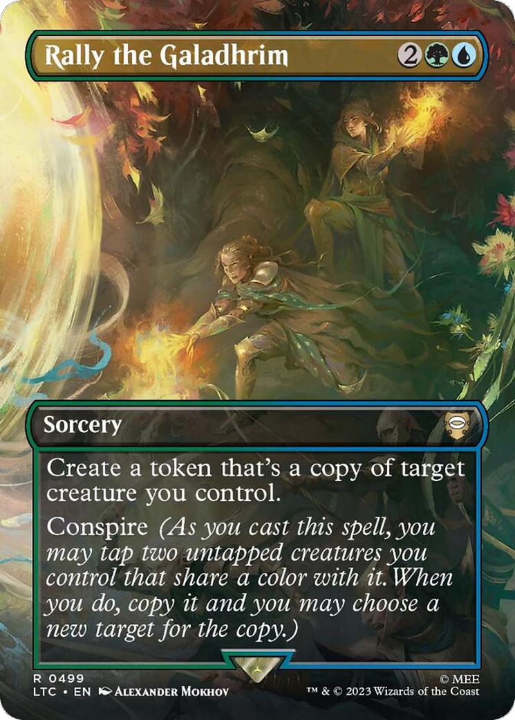 Rally the Galadhrim (Borderless) [The Lord of the Rings: Tales of Middle-Earth Commander] | Jomio and Rueliete's Cards and Comics