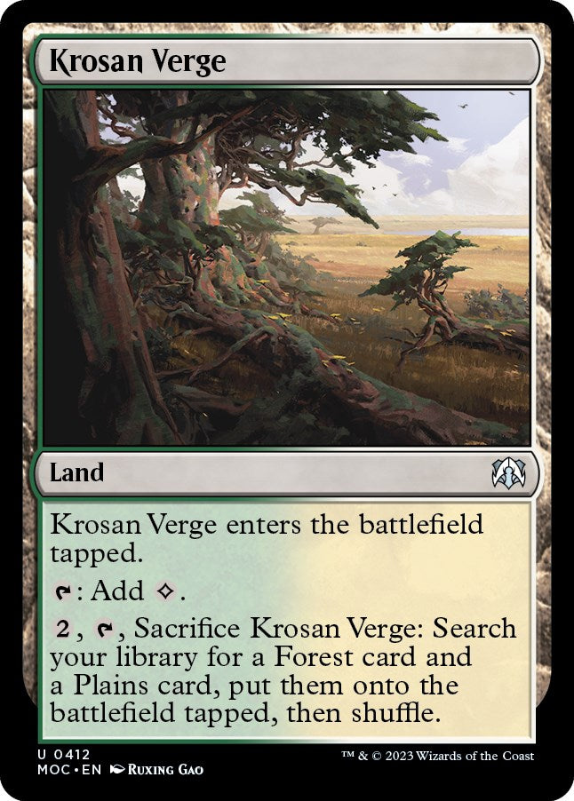 Krosan Verge [March of the Machine Commander] | Jomio and Rueliete's Cards and Comics