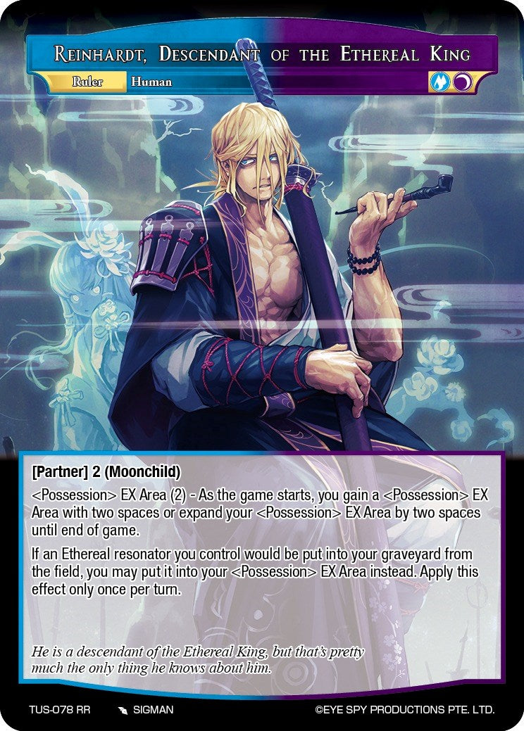 Reinhardt, Descendant of the Ethereal King (TUS-078 RR) [The Underworld of Secrets] | Jomio and Rueliete's Cards and Comics