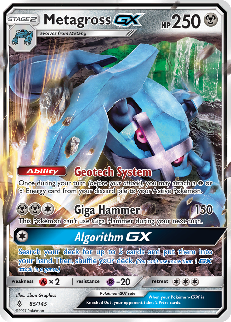 Metagross GX (85/145) [Sun & Moon: Guardians Rising] | Jomio and Rueliete's Cards and Comics