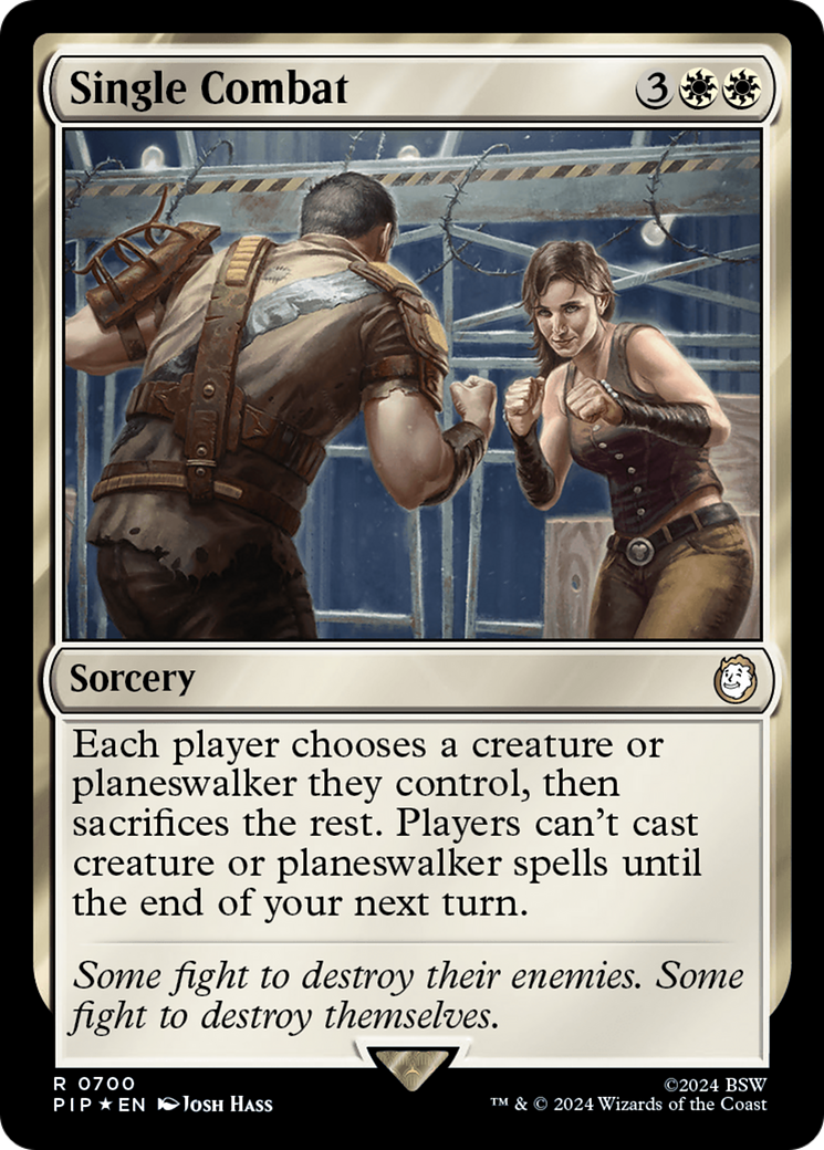 Single Combat (Surge Foil) [Fallout] | Jomio and Rueliete's Cards and Comics