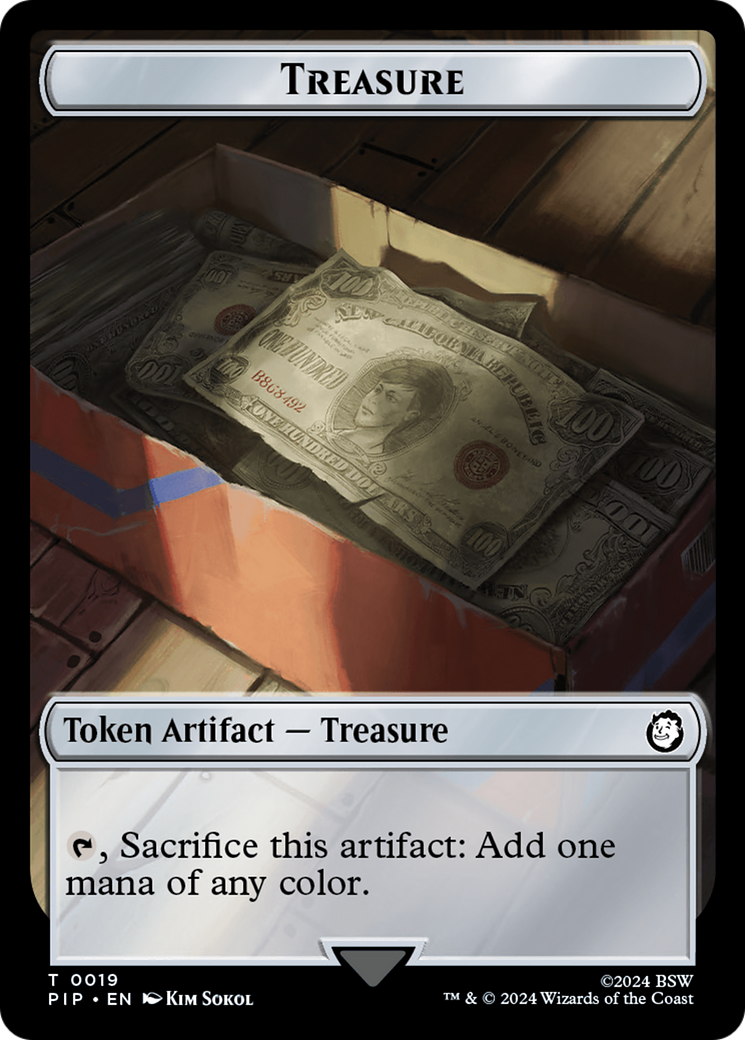 Treasure (0019) // Robot Double-Sided Token [Fallout Tokens] | Jomio and Rueliete's Cards and Comics