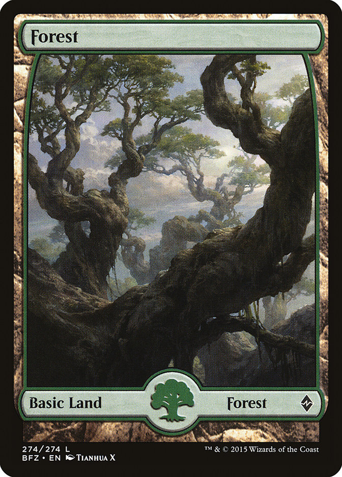 Forest (274) (Full Art) [Battle for Zendikar] | Jomio and Rueliete's Cards and Comics