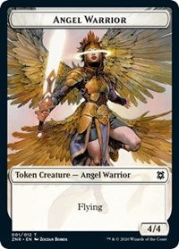 Angel Warrior // Goblin Construct Double-Sided Token [Zendikar Rising Tokens] | Jomio and Rueliete's Cards and Comics