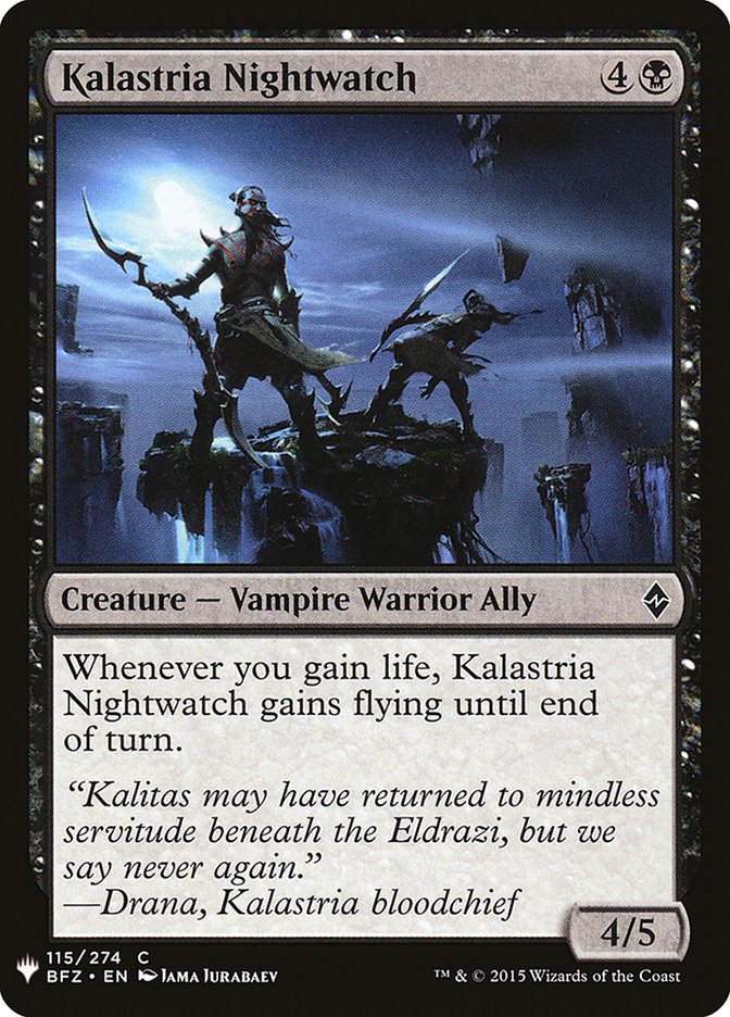 Kalastria Nightwatch [Mystery Booster] | Jomio and Rueliete's Cards and Comics